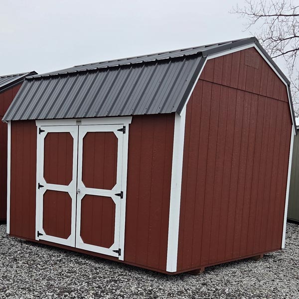 10X12 Side Lofted Barn (red)
