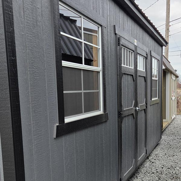 10x20 Side Utility Building (dk Gray)