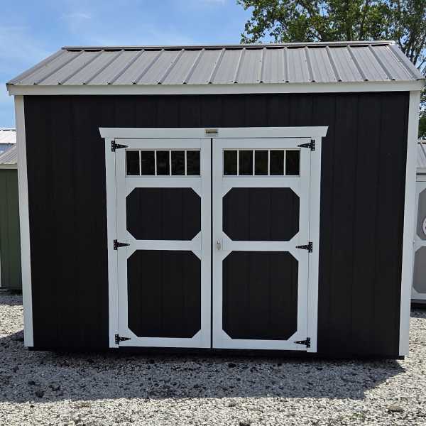 10X12 Utility Building Black