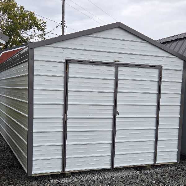 10×16 Metal Shed white 10x16 Metal Shed white